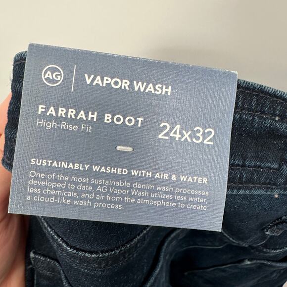 AG JEANS NWT Farrah Boot High Rise Jean in Vapor Wash in Soho // 24 x32 - Picture 13 of 13